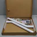 2 Pack 16 Inch White Stair Handrails for 1-3 Steps, Munzong Anti-Slip Stainless Steel Hand Rail for Stairs, Knurled Safety Grab Bar for Outdoor Garage Porch Entry Interior Exterior Stairway-1.25 Tube