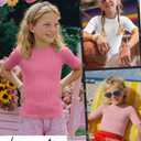 LessonZoo 4 Pack Girls Soft Shirts, 4-Color Set, 7-8 Years