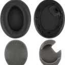 Geekria Elite Sheepskin Replacement Ear Pads for Sony WH-1000XM4 (WH1000XM4) Headphones Ear Cushions, Repair Parts (Black)