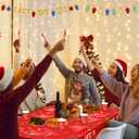 Baderke 195 Pcs Christmas Party Supplies Let's Get Lit Disposable Tableware Set Red Christmas Plates Tablecloth Banner Napkins Cups Forks Knife Spoon Friendsmas Xmas Holiday Decorations for 24 Guests