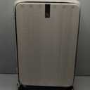 Hanke 26 Inch Large Luggage Suitcase Top Opening Aluminum Frame Travel Luggage Hard Shell Suitcases with Wheels for Woman Men.(Ivory white)