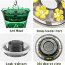 Jealoeur Hummingbird Feeder for Outdoors Hanging, 18 OZ Humming Birds Feeders with 6 Bee Guard Feeding Ports & Built-in Ant Moat, Easy to Clean, Durable Outdoor Garden Decor (Green 1 Pack)