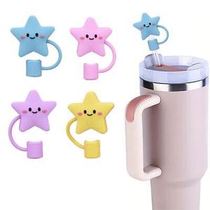 Straw Topper 18PK Cups, Star, Multicolor