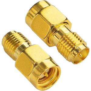 Boobrie SMA WiFi Adapter RP-SMA Female to SMA Male Coaxial Connector RF Antennas Plug Connector RP-SMA to SMA Adapter SMA Plug to RP SMA Jack for FPV Drone Pack of 2