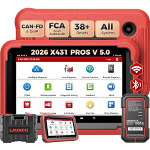 Launch X431 PROS V5.0 2026 Bluetooth Bidirectional Scan Tool with ECU Code
2 Yrs Update, CANFD DOIP OBD2 Scanner, FCA SGW, 38+ Reset for All System Car Diagnostic, Upgraded of PROS Elite, Same as V+