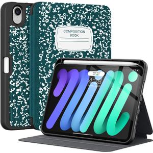 Supveco Case for iPad Mini 7 (A17 Pro) 2024/iPad Mini 6 2021 8.3 Inch with Pencil Holder-[Auto Wake/Sleep],Slim Protective Case with Soft TPU Back Cover for iPad Mini 7th/6th Generation(Teal)