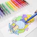 18 Colors Watercolor Markers, School and Art Suppliers, Back to School, Soft Nylon Brush Tips for Coloring, Calligraphy, Painting, Drawing