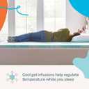 Linenspa 2 Inch Swirl Gel Memory Foam Mattress Topper, California King Size Cooling Gel Infused, Ventilation Holes Pressure Relieving Bed Topper CertiPUR Certified