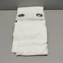 NICETOWN White Sheer Linen Curtains for Living Room 84 inch Length 2 Panels Set, Grommet Semi Sheer Privacy with Light Filtering Flax Window Treatments for Bedroom, W52 x L84