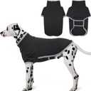 Dog Warm Sweater,Turtleneck Pet Fleece Sweaters,Stretchy Comfortable Sweater for Puppy,Doggy Sweatshirt with Sleeves Soft Pullover Sweatshirt XL Darkgrey