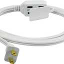 Prime Wire & Cable EC660606 6-Foot 16/2 SPT-2 3-Outlet Cord, White
