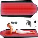 Red Light Therapy Mat for Full Body, Largest 1444 LEDs Near Infrared Light Therapy Pad, 660nm& 850nm 2in1 LEDs Light Blanket, High end Leather, 5 Power Levels UP to 288W, 73"x35"