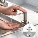 GAPPO Soap Dispenser for Kitchen Sink, Built in Sink Soap Dispenser, Brushed Nickel Stainless Steel Pump Head, Lotion Dispenser with Refillable 17 OZ Bottle