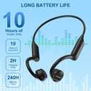 GUGTTR Bone Conduction Headphones Open Ear Headphones Bluetooth 5.3 Wireless Headphones with Mic,IPX5 Sweatproof Lightweight Sport Headset for Running Cycling Driving Workouts,with Earplugs