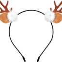 Deer Ears Antler Headbands Reindeer Antlers Hairband Halloween Costume Hair Accessories Christmas Headwear for Christmas Party Cosplay