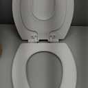 Mayfair NextStep2 Toilet Seat with Built-In Potty Training Seat, Slow-Close, Removable that will Never Loosen, Elongated, White (Elongated (1-Pack))