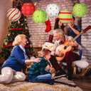 Bencailor 12 Pcs Christmas Hanging Paper Lanterns Set Decorative Christmas Party Lanterns Round Hanging Lamps for Xmas Home Decoration Supplies Props Graduation Holiday Decor(Christmas Tree, 12 Inch)