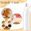 4 Pcs Plastic Squeeze Bottles for Cookie Icing Bottle Decorating Supplies Squeezing Applicator Writer for Food Coloring Frosting Pancake Arts(8 oz)