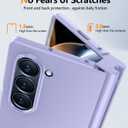 for Galaxy Z Fold 6 5G Case with S Pen Holder & S Pen [Screen Protector] [Hinge Protection] Hard PC Anti-ScratchesMilitary-Grade Shockproof case Cover for Z Fold 6,[Purple] MUS-FMGB-03-04