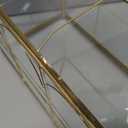 Okllen Glass Card Box with Slot, Large Gold Clear Card Box for Wedding Receptions, Decorative Storage Box with Lock for Baby Shower, Birthday Party, Bridal Shower