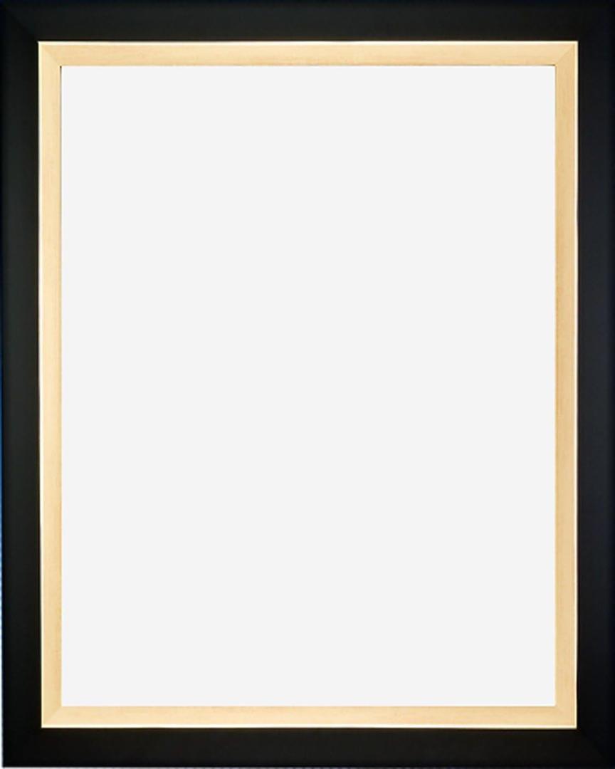 Framed Dry Erase Board 12" x 18" - with Black with Gold Finish Slope Frame