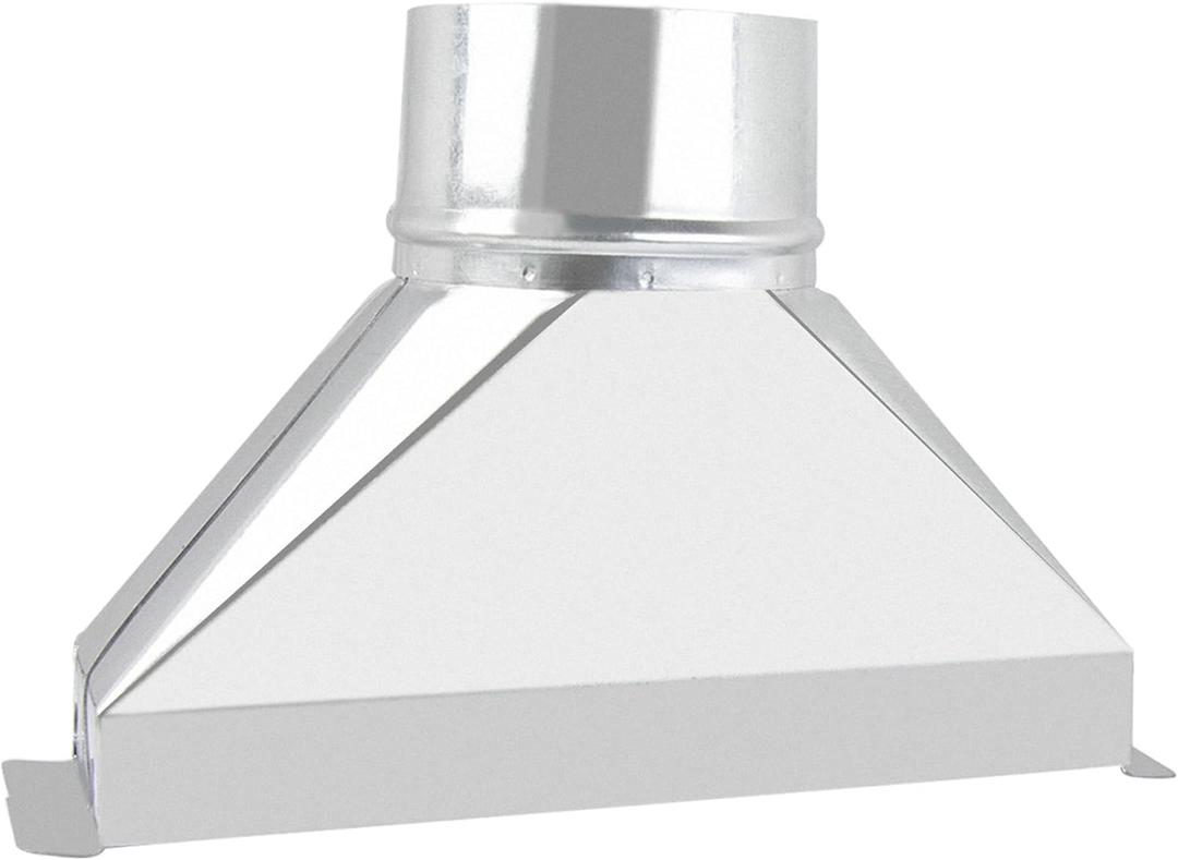 4-Inch Diameter Galvanized Transition for Rectangular to Round Duct,3-1/4-Inch x 10-Inch to 4-Inch, Galvanized Round Transition Connecting HVAC Duct Pipe Fittings