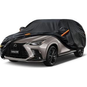 Kayme 7 Layers SUV Car Cover Custom Fit Lexus NX 300 350 (2015-2025) Waterproof All Weather for Automobiles, Outdoor Full Cover Rain Sun UV Protection.Black
