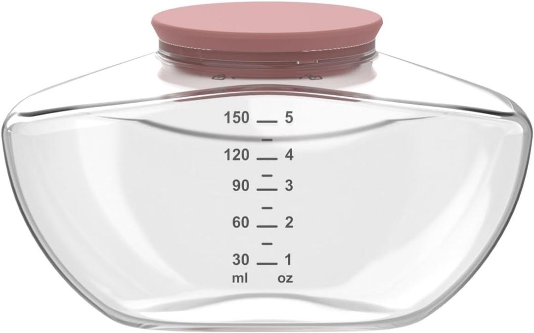 1 Pack Breastmilk Collection Replacement Accessories for Momcozy Upgraded Mobile Flow M9, Upgraded M9 Milk Container with Red Silicone Cap, Not Mom Cozy Original Parts (1pcs-Storage Bottle)