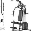 GarveeLife Home Gym Machine System with 100LBS Weight Stack, Multifunctional Weight Machine, Full Body Workout Station Exercise Equipment, All in One Home Gym with Pulley System for Strength Training