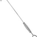 17.5" BBQ Ash Tool Poker Rake, Charcoal and Grill Cleaning Ash Tools for Big Green Egg, Kamado Joe and Other Charcoal Grills Corner Cleaner Accessories