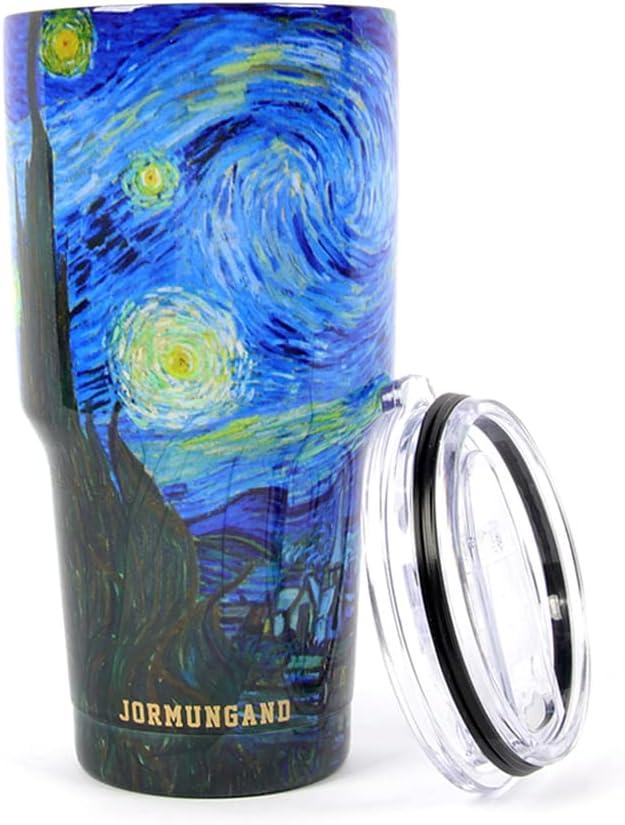 Jormungand 30 oz Tumbler Stainless Steel Vacuum Insulated Travel Mug with Leak Proof Lid Double Wall Coffee Cup Water Bottle for Cold Beverages 30oz Tumbler Starry Night