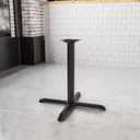 Flash Furniture 30" x 30" Restaurant Table X-Base with 3" Diameter Table Height Column, Commercial X-Base Cast Iron Restaurant Table Base, Black