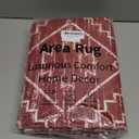 Wonnitar Moroccan Washable 3x5 Rug for Living Room, Non-Slip Chrisrmas Rug for Entryway, Low Pile Soft Farmhouse Area Rug for Bedroom Entry Kitchen Basement (Red,3'x5')