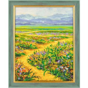 Golden State Art 11x14 Picture Frame Plexiglass Green with Gold Color | Acrylic Front, Fits 11x14, Photo, Art, Poster or Print Display, Ornate Vintage Finish Photo Frame