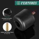 1-1/2 inch Plastic Furniture Legs, Round Tapered Table Legs Black Sofa Legs Replacement Legs with M8 Hanger Bolts for Couch Table Sofa, Pack of 4