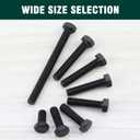 M12-1.75 x 80mm Hex Bolts, 12.9 Grade Alloy Steel, Black Oxide Finish, Full Thread, Coarse Thread UNC, Hexagon Head Bolts 5 PCS