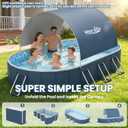 Foldable Pool with Canopy, 10ft NonInflatable Oversize Thickened Foldable Swimming Pool, Above Ground Pool for Adults, Easy Setup for Outdoor, Pool for Backyard, Outer Diameter 120”x88”x20”