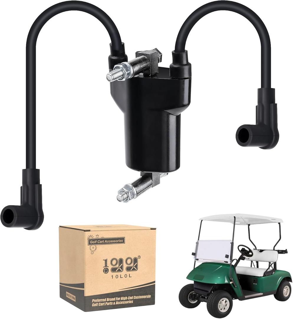 10L0L Upgraded Golf Cart Dual Ignition Coil for EZGO TXT 1991-2002, Medalist, Marathon 4 Cycle Gas, Replace OEM 26652-G01 EPIGC103