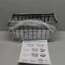 iSPECLE Freezer Organizer Bins - 4 Pack Small Stackable Deep Freezer Organizer Bins for 7 Cu.Ft Freezers Easy Get Bottom Foods without Digging, Chest Freezer Organizer Prevent Frozen Food Waste, Black