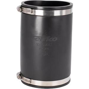 Fernco XL 1056-442 Flexible Pipe Coupling 4 CI/Plastic/Steel to 4 CI/Plastic/Steel