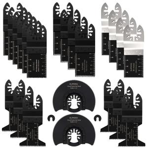 SupKing 24Pcs Metal Wood Oscillating Saw Blades Multi Tool Universal Quick Release Blades Compatible with Dewalt Milwaukee Porter Cable RIDGID Ryobi Makita Rockwell Chicago Black&Decker Craftsman