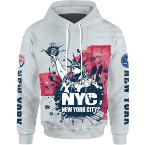 Unisex 3d printed American USA States Hoodie Pullover Sweatshirts Hoodies (Small, Ashgrey)