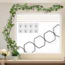 24 Pcs Chain Trellis for Climbing Plants, 120 Inch Long Metal Plant Trellis Indoor Outdoor, Garden Wall Vine Support Trellis, Plant Accessories for Ivy, Peonies, Hexagonal Design Black