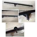 32" Length Metal Holder, Black, (1 Piece For "T" Stand DJ Club Stage Projector - Adjustable Lighting Tripod Support)