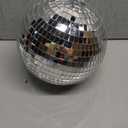 Mirror Disco Ball 8 Inch Hanging Disco Ball for Party Wedding Holiday Home Decoration, Silver