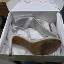 DREAM PAIRS Women’s High Stilettos Open Square Toe Ankle Strap Heels Sexy Comfort Strappy Dress Shoes Wedding Bridal Pumps Sandals (7,5)