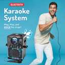 Singing Machine Karaoke Machine for Kids and Adults with Wired Microphone - Built-In Speaker with LED Disco Lights - Wireless Bluetooth, CD+G & USB Connectivity - Black