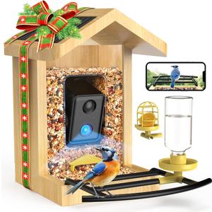 BIRDLEGEND BL02 Smart Bird Feeder with Camera, Free AI for 10000+Species 64GB Card 1080P HD, DIY Suet Ball&Water Feeder, Solar-Powered Wireless Outdoor Backyard Birdwatching Gift for Birds Lover