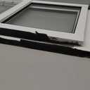 Dog Door for Sliding Glass Door with Magnetic Plastic Flat, Sliding Door Pet Doggie Door Insert with Lock, Adjustable Height No-Cut Required Doggy Door Access Renters, Apartments, Patio (White, L)