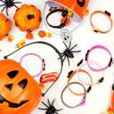 Morcheiong 40 Pcs Halloween Rubber Bracelets Silicone Wristbands for Halloween Trick or Treat Party Goodie Treat Bags Stuffers Filler Favors Classroom Prizes School Class Exchange Favors